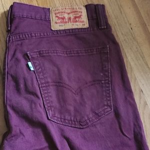 Maroon Levi's 502, 32" waist/32" leg